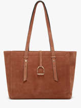 Schoudertas Altesse Suede Leder Etrier Bruin altesse suede EASU088M